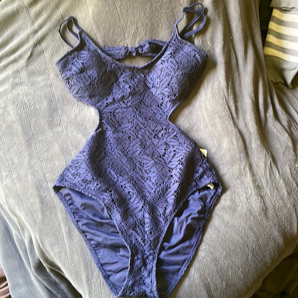 Aerie dark blue swim suit